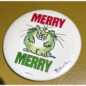 BOYNTON CAT MERRY MERRY PIN BADGE